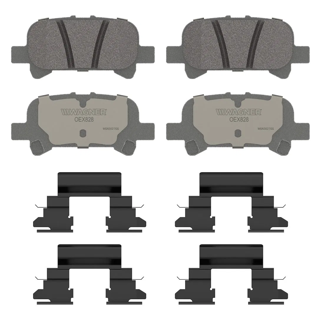OEX828 – WAGNER BRAKE Brake Pad, FMSI Number D828-7701 Ceramic Set Of 4 With Mounting Hardware